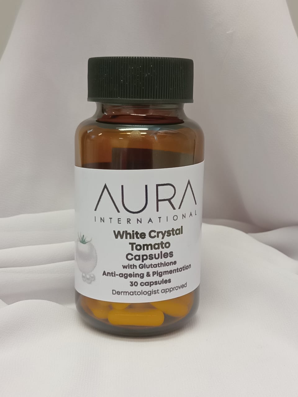 Glutathione Capsules with White Crystal Tomato